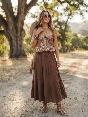 American Eagle top floral crop top flowy size small western , bohemian